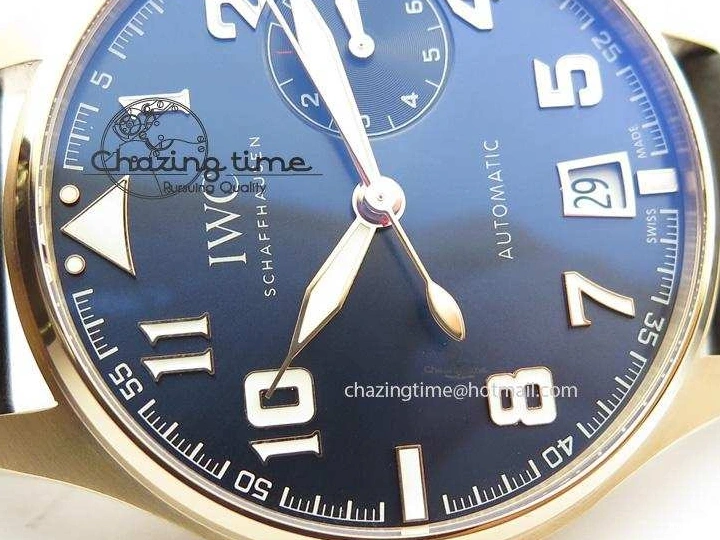 MIROTIME 0108 Big Pilot IW500909 RG ZF 1:1 Best Edition Le Petit Prince On Brown Leather Strap A Breathable 7293